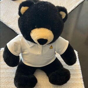 Build-A-Bear Black Bear with White Shirt